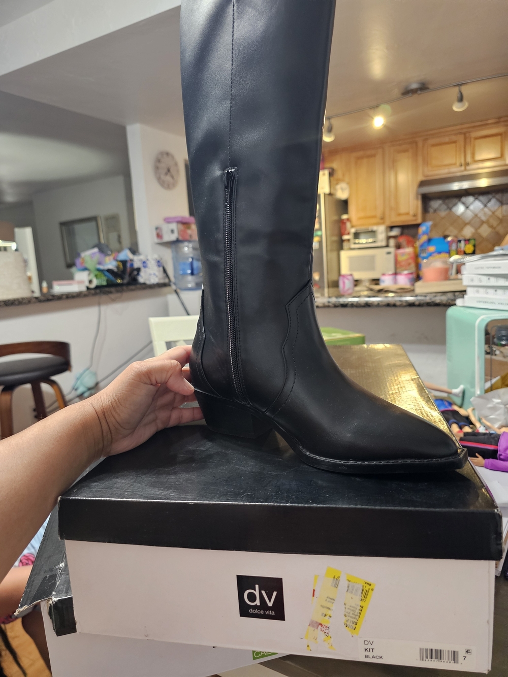 Dolce Vita Black Over-The-Knee Pointed Toe Boot